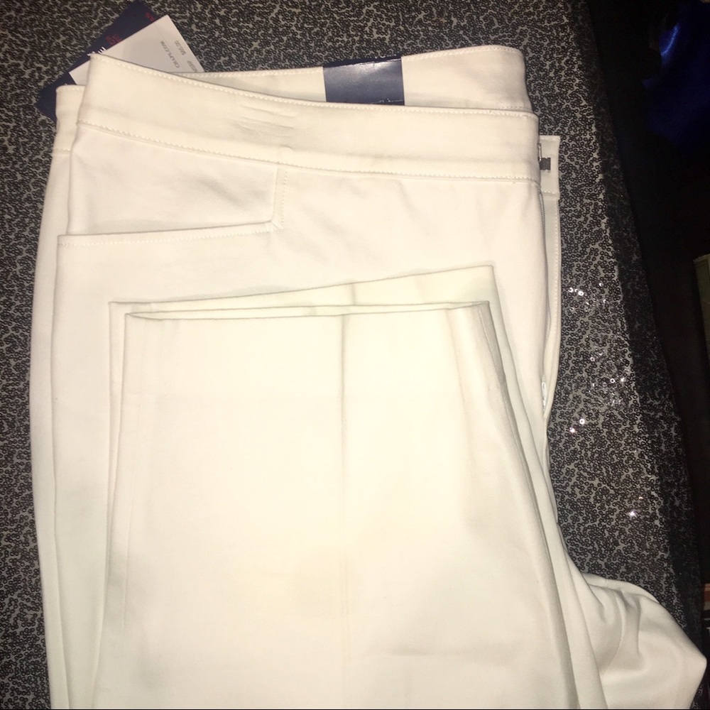 Chaps White Capris Slimming Fit Size 24W NWT ๐ - Picture 6 of 6